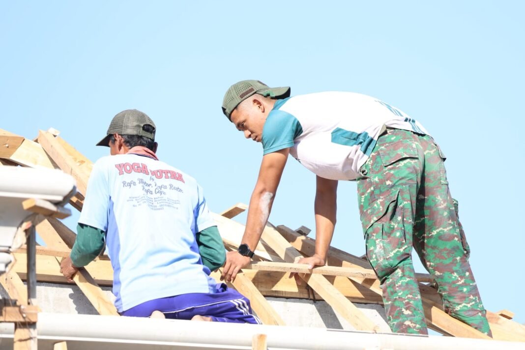 Mengutamakan Mutu Bangunan RTLH, Satgas TMMD Ke-129 Laksanakan dengan Teliti