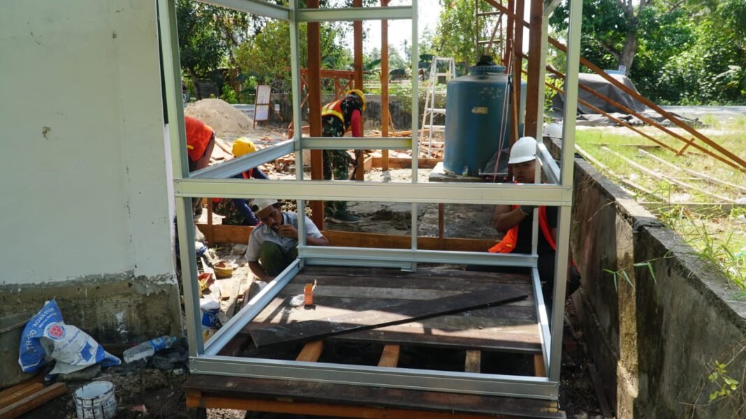 Satgas TMMD Reguler Ke-129 Kodim 1011/KLK Percepat Proyek MCK di Desa Bandar Raya