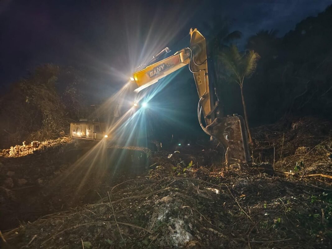 Pekerjaan Pembukaan Jalan di Kepulauan Umbele Dipercepat oleh Satgas TMMD Ke-129 Kodim 1311/Morowali