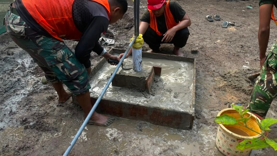 TMMD Ke-129 Kodim 1011/KLK Hadirkan Harapan Air Bersih Melalui Pembangunan Sumur Bor Sasaran 5