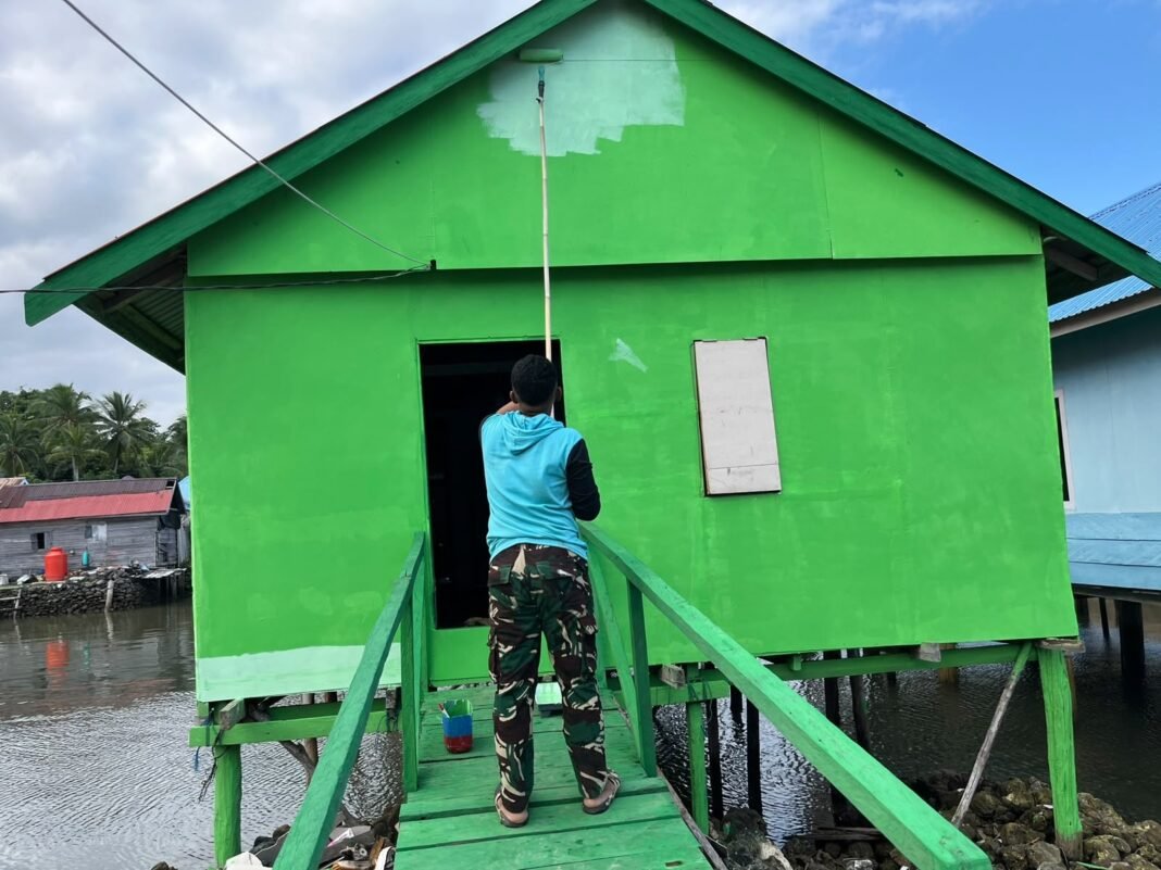 Pengembangan RTLH Ibu Salawiyah oleh Satgas TMMD Ke-129