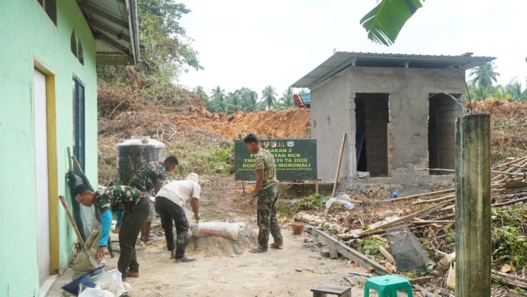 Satgas TMMD Ke-129 Kodim 1311/Morowali Percepat Pembangunan MCK