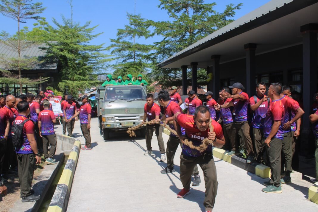 Rangkaian Acara HUT ke-58 Kodim 1608/Bima Meliputi Senam dan Berbagai Lomba