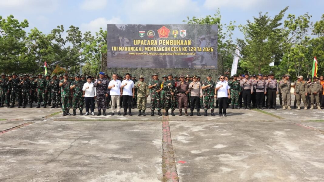 Apel Pembukaan TMMD ke-129 Tahun 2026 di Pelalawan oleh Kodim 0313/KPR