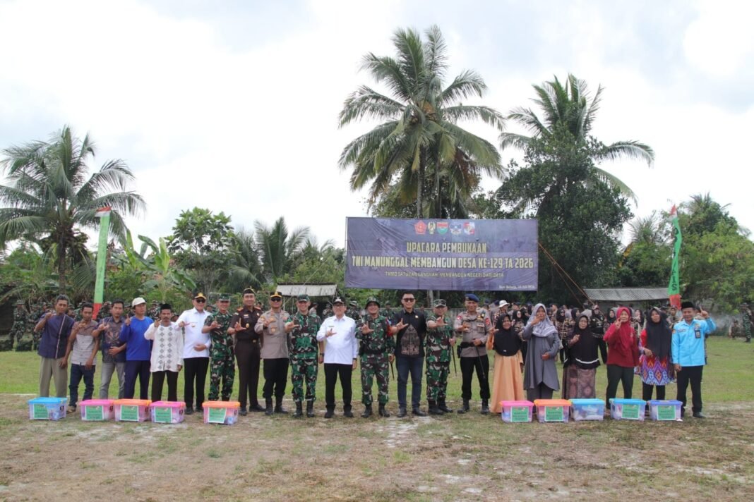 Satukan Langkah Membangun Negeri: TMMD Ke-129 Resmi Dibuka di Sungkai Utara
