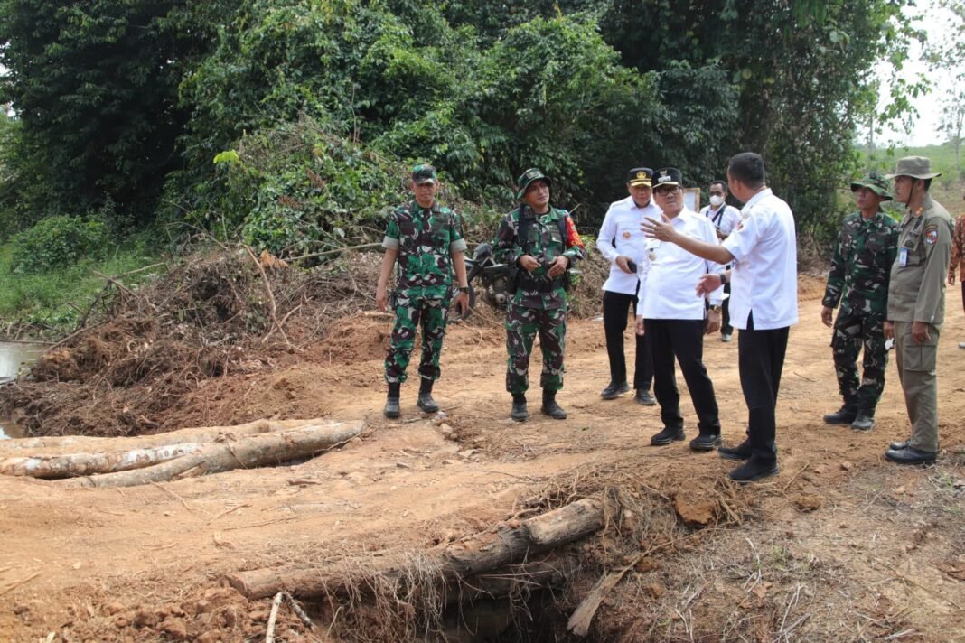 Evaluasi Proyek TMMD ke-129 oleh Jajaran Forkopimda Lampung Utara