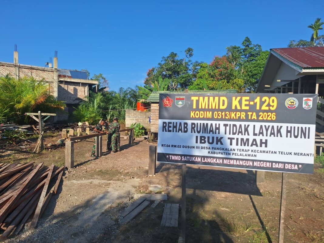 Satgas TMMD ke-129 Capai Progres 13 Persen pada RTLH Ibu Timah