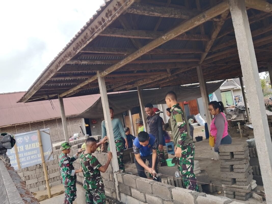 TMMD Ke-129 Kodim 1626/Bangli Mulai Kerja Rehabilitasi MCK