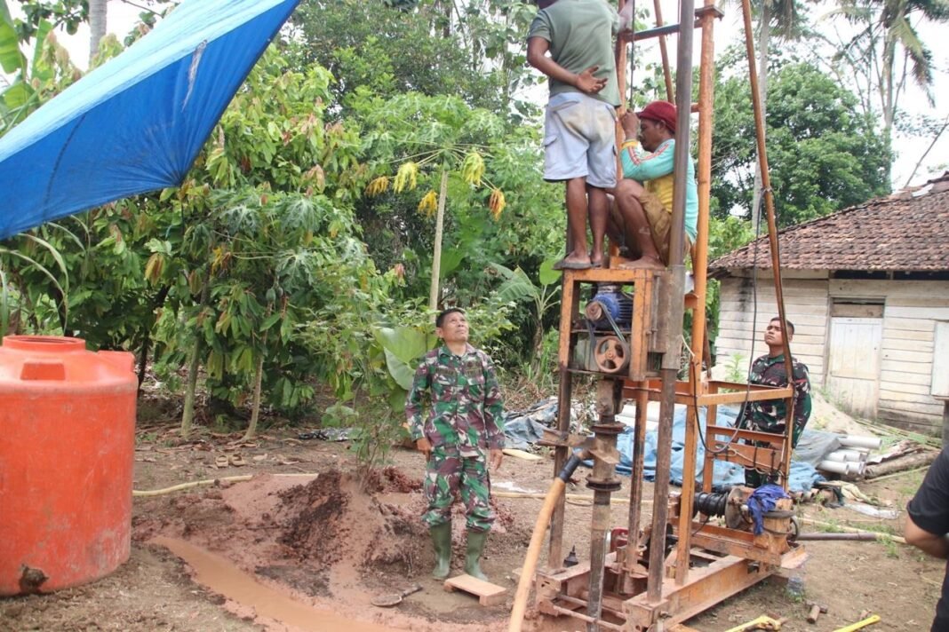 Sumur Bor Dapatkan Perhatian, Satgas TMMD 129 Tingkatkan Akses Air Bersih di Sungkai Utara