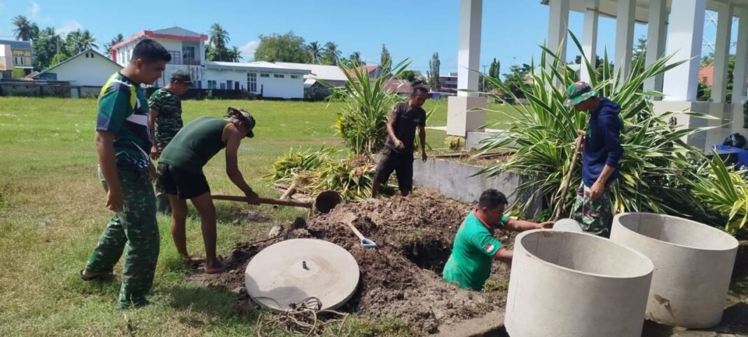 Proyek TMMD Ke-129: Sistem Sanitasi Di Lapangan Andi Akil