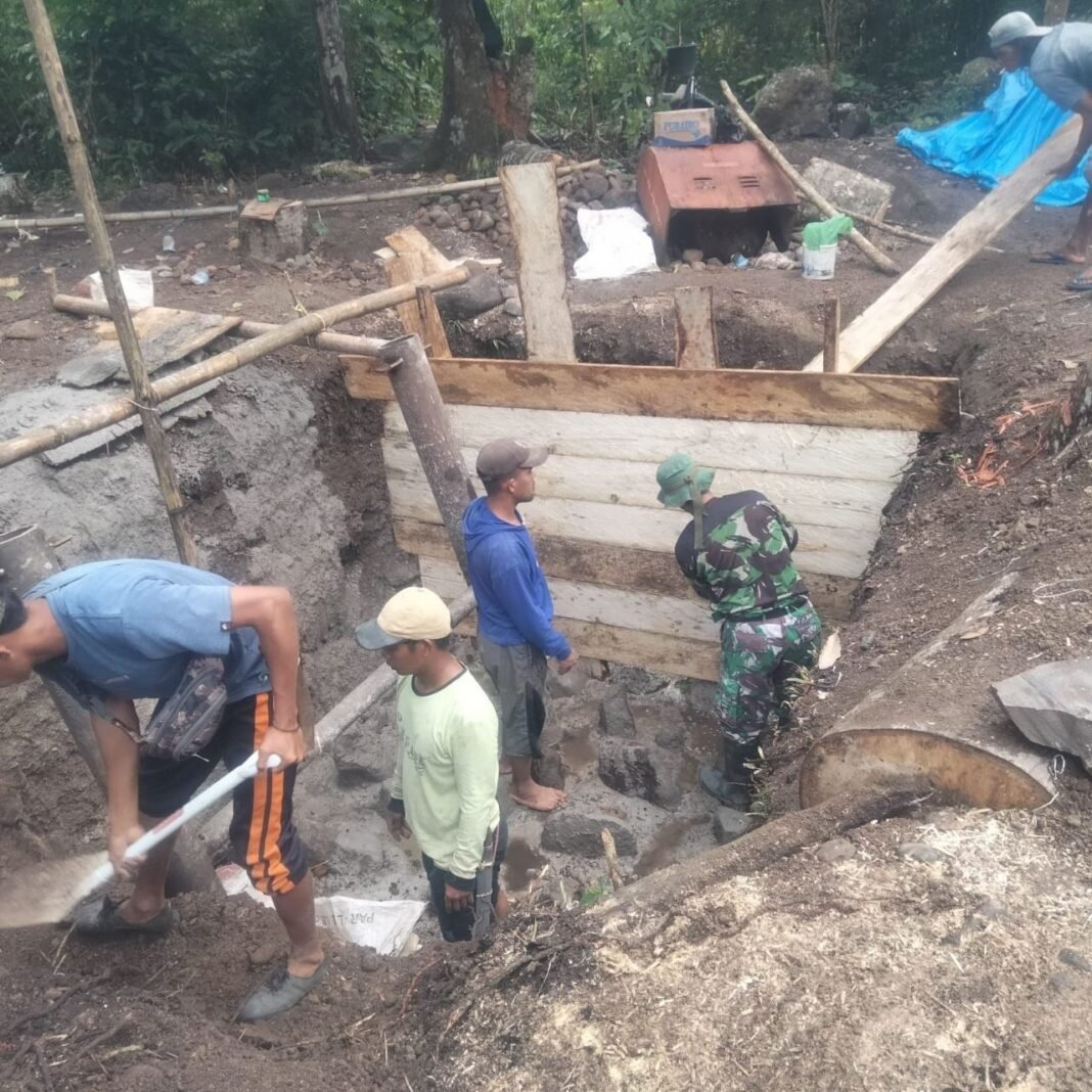 Progress Pembangunan Jembatan Gantung di Kecamatan Bontocani