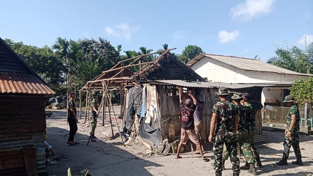 Proyek Hunian Baru untuk Ibu Robia: Satgas TMMD Kodim 0413/Bangka Lakukan Renovasi