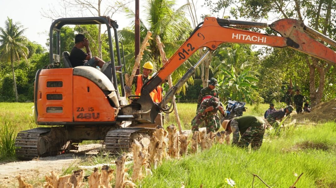 Optimisme Pembangunan Jalan di Desa Bandaraya Melalui TMMD Reguler Ke-129