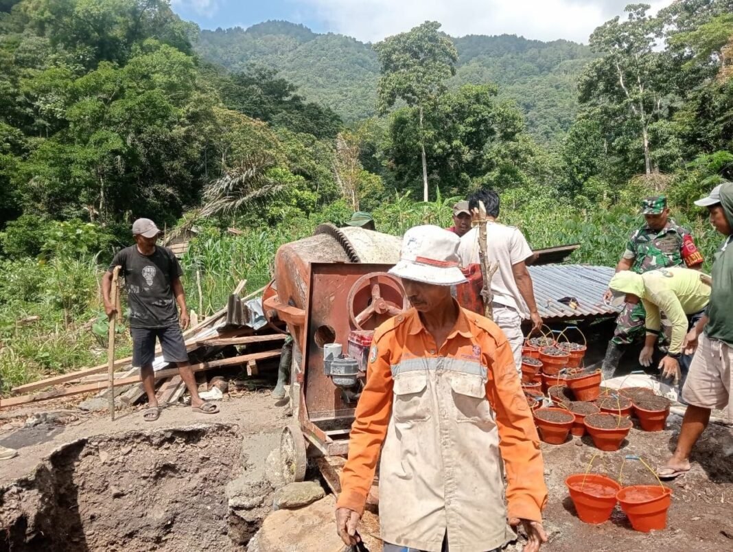 Percepatan Proyek Jembatan Gantung Patukku dan Lemo oleh Satgas TMMD
