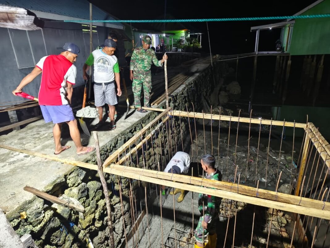 Pengecoran Bak Air di Desa Umbele dengan Gotong Royong