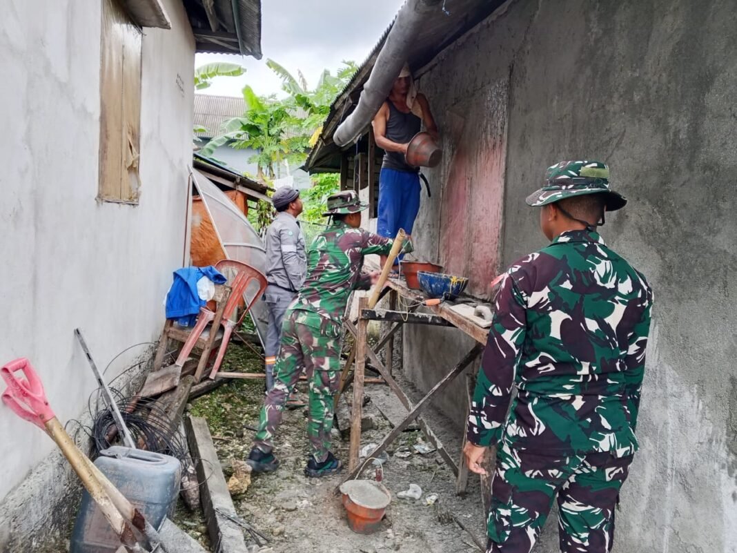 Renovasi Rumah Ibu Salawiyah Dimulai oleh Satgas TMMD