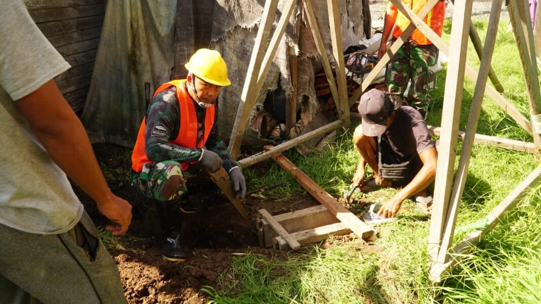 Pembangunan Sumur Bor di Desa Bandaraya oleh Satgas TMMD Ke-129