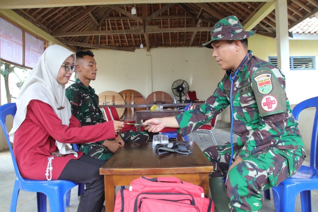 Antusiasme Warga Desa Baru Raharja Terhadap Layanan Kesehatan TMMD ke-129