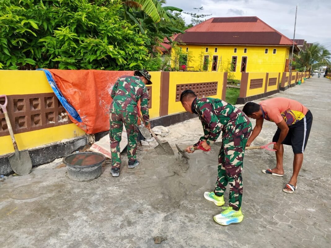 Pelaksanaan TMMD di Desa Pulau Dua Menuju Tahap Pengacian