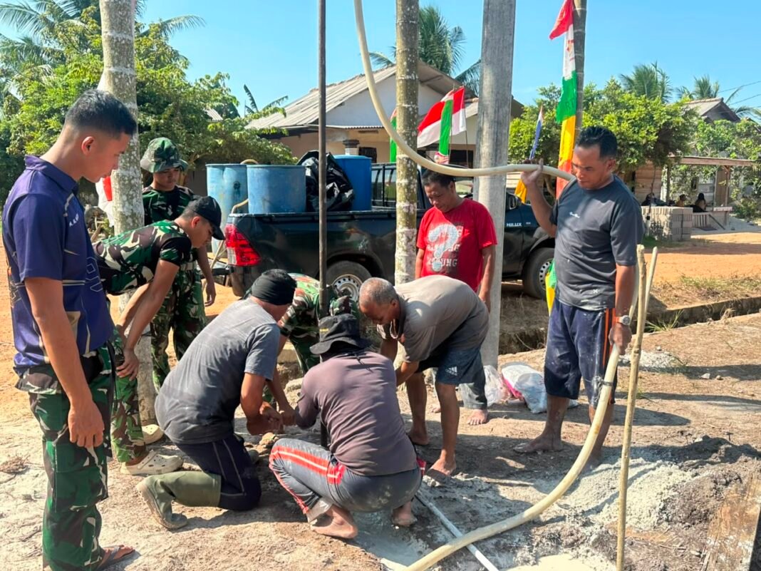 TNI Manunggal Membangun Desa, Solusi Air Bersih untuk Deniang