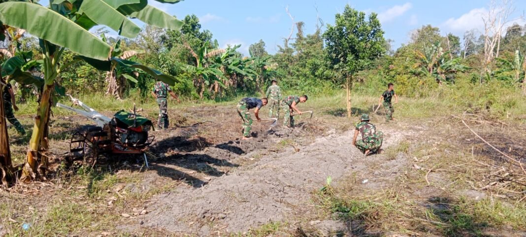 Satgas TMMD 129 Memperluas Jalan untuk Hubungkan Masyarakat Desa Deniang