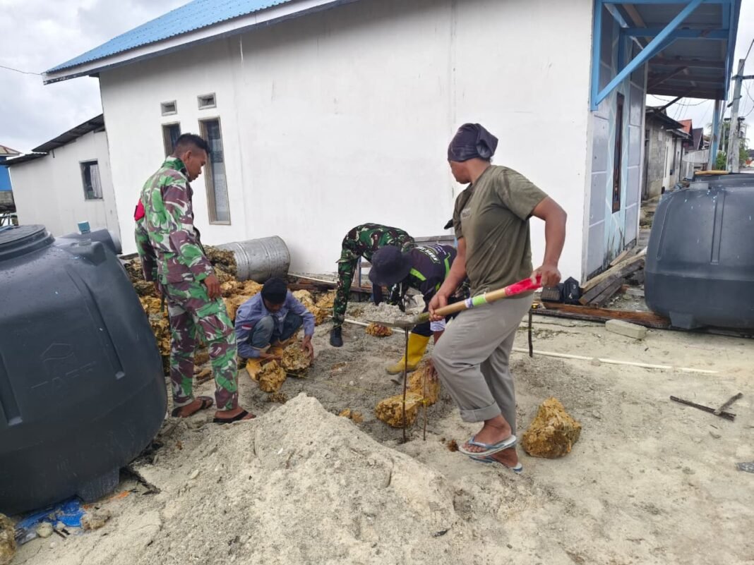 Fondasi Bak Penampungan Air di Umbele Lama: Harapan Warga