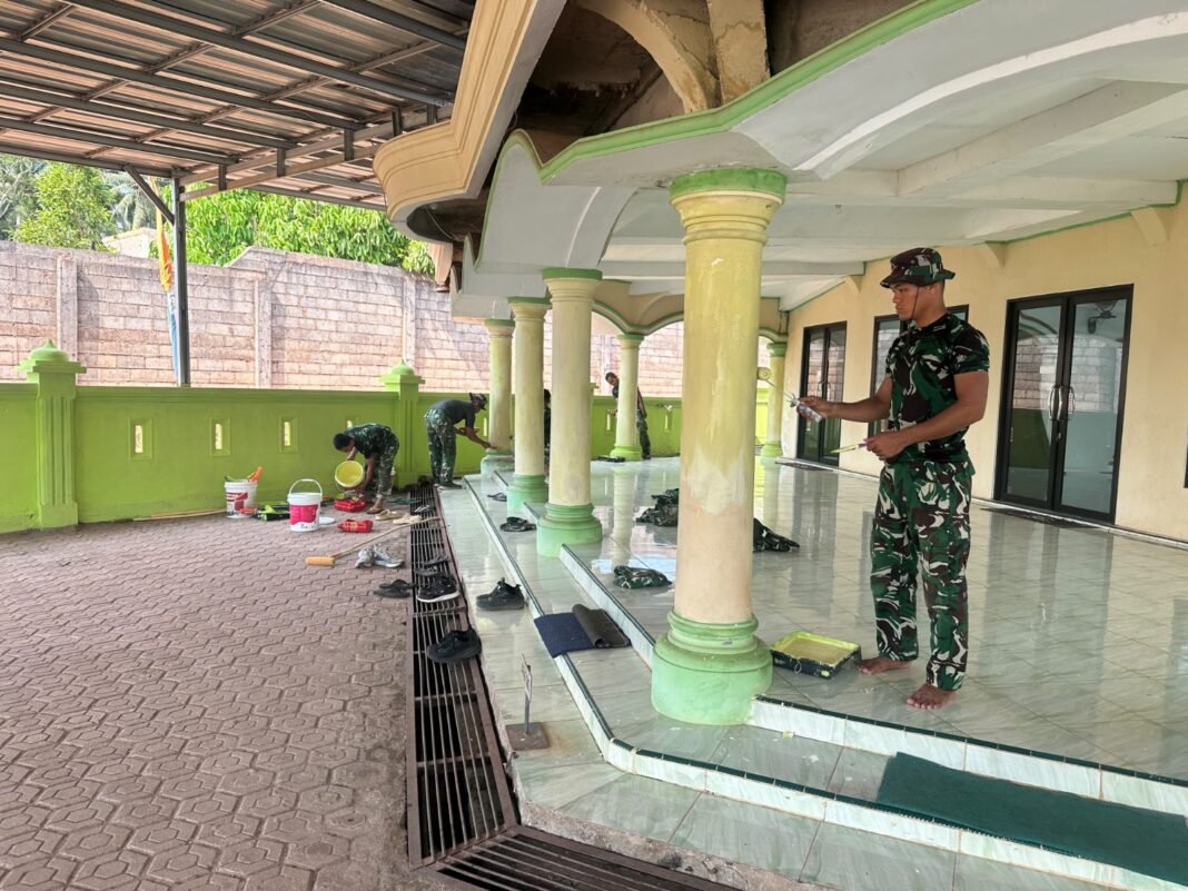 Peningkatan Estetika Masjid melalui Program TMMD Ke-129 di Bangka