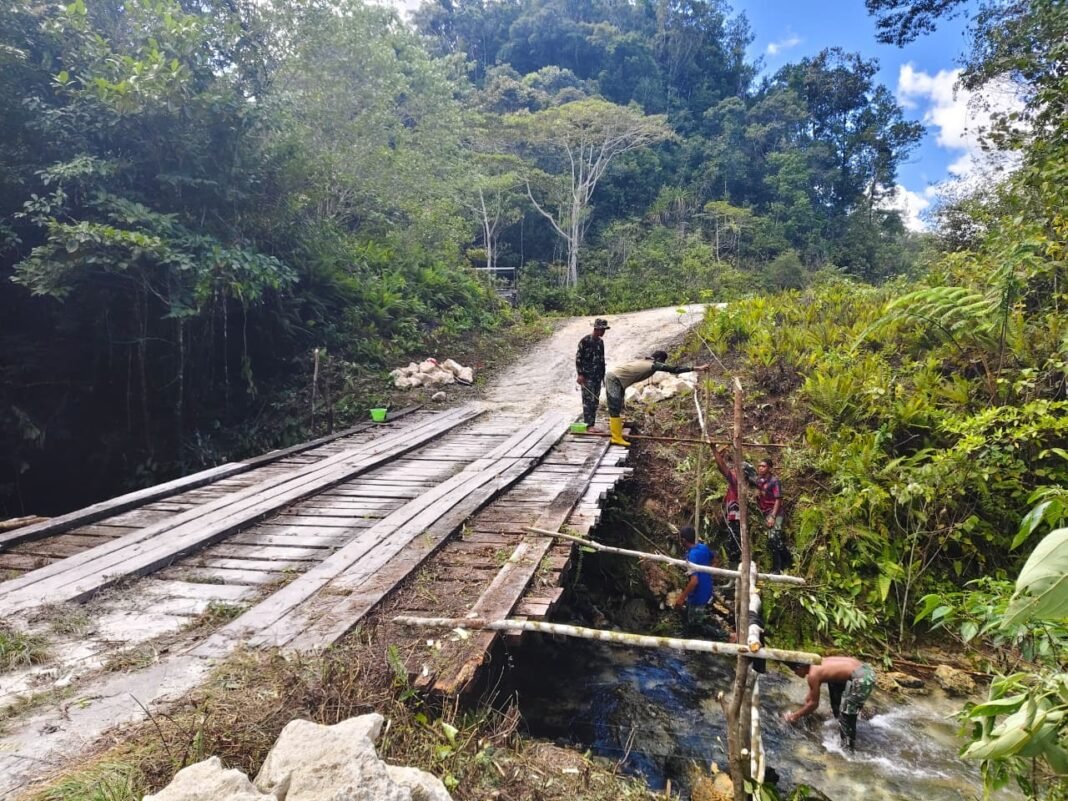 Progres Positif Satgas TMMD Ke-129: Jembatan Beton untuk Kampung Sesor