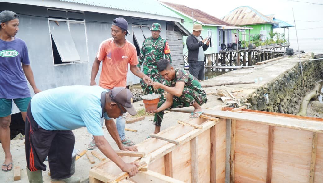 Satgas TMMD: Membangun Bak Penampungan Air dengan Kualitas Terbaik