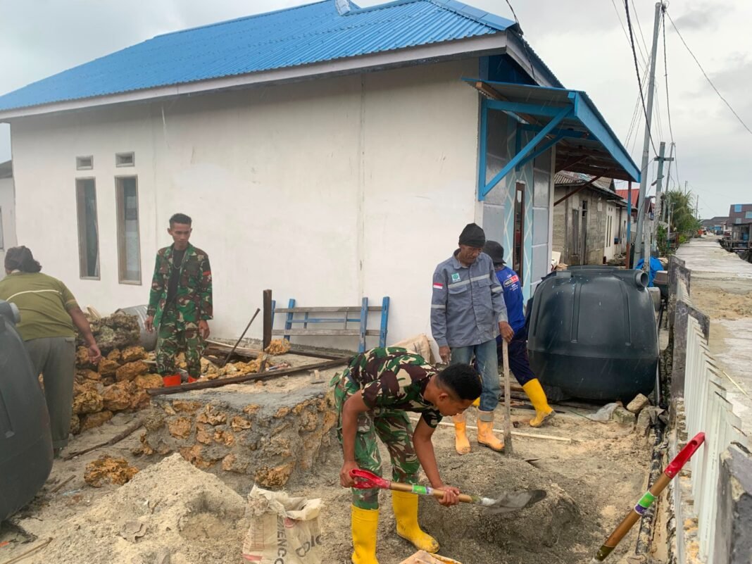 Kerjasama Antara Satgas TMMD dan Warga dalam Realisasi Tandon Air
