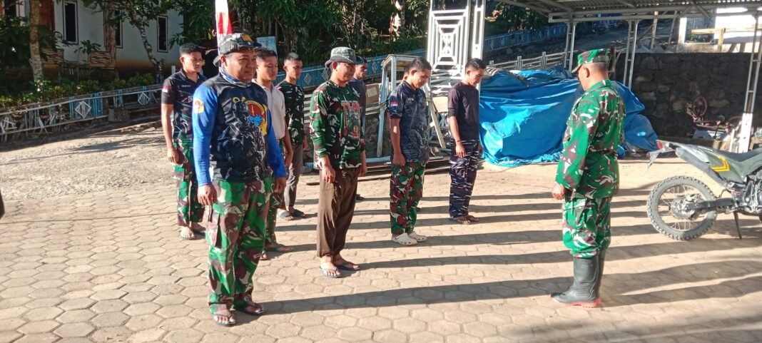 Serma Laode Memimpin Apel untuk Satgas TMMD ke-129 Kodim 1407/Bone