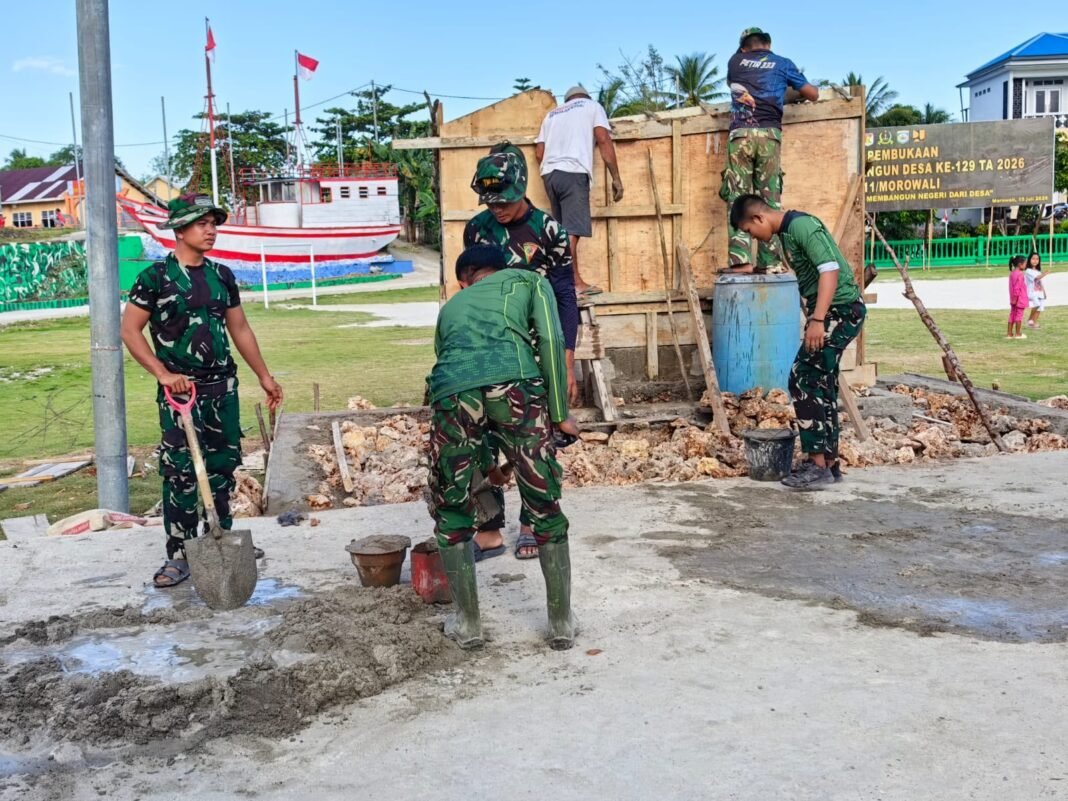 Masyarakat dan TNI Bersatu dalam TMMD Ke-129 di Desa Mereka