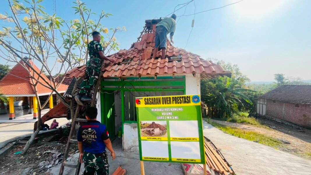 Pos Kamling Desa Tlemang Siap Beroperasi, Berkat Kerja Keras Satgas TMMD