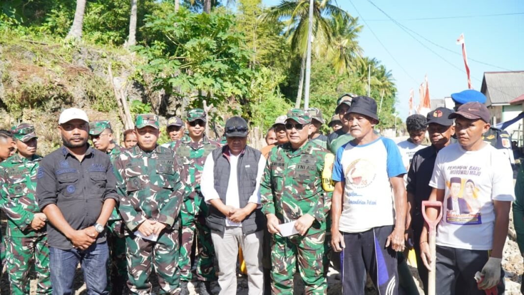 Wairjenad Kunjungi Proyek Rabat Beton TMMD ke-129 di Morowali