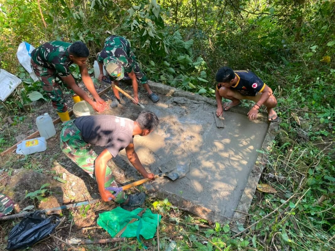 Dukungan TNI untuk Masyarakat: Pembangunan Tandon Air di Pattuku