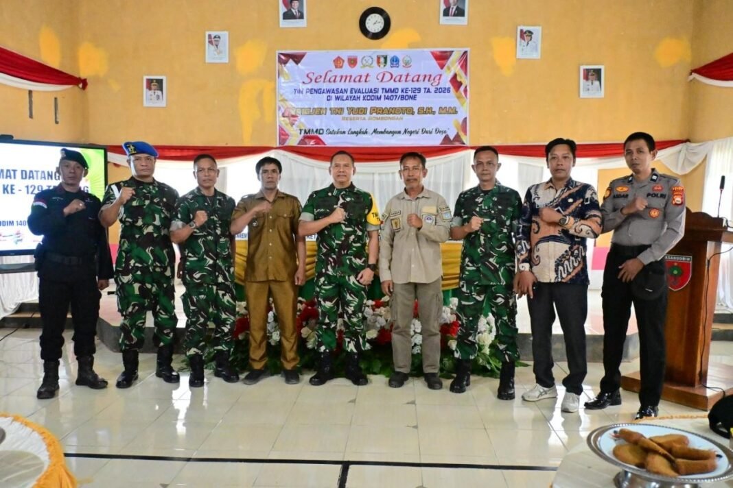 Pemeriksaan Oleh Tim Wasev Sterad Terhadap TMMD Ke-129 di Kecamatan Bontocani