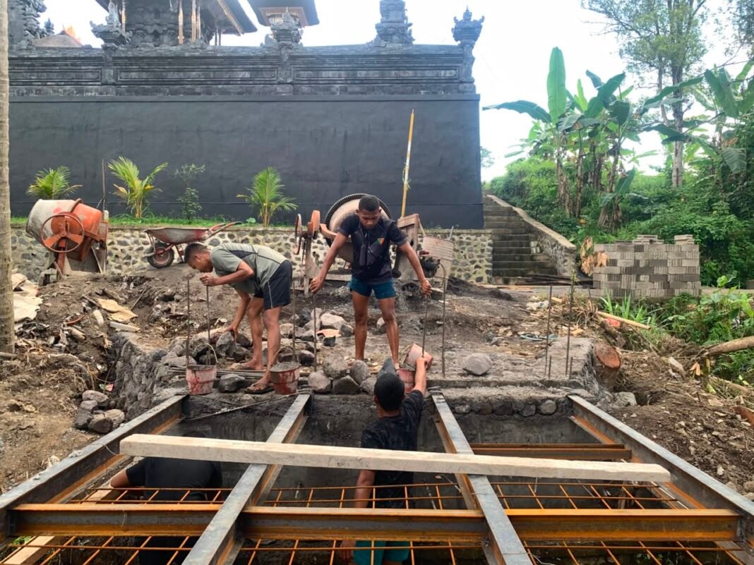 Berpacu Dengan Waktu, Kodim Klungkung Genjot Pembangunan Jembatan Garuda di Desa Tegak