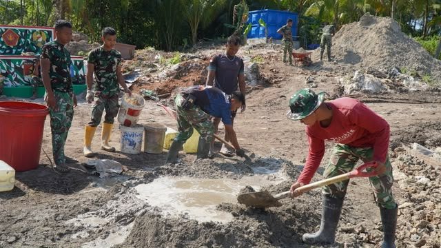 TMMD ke-129: Perbaikan Fasilitas Umum di Umbele