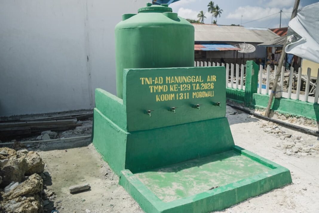 Pengadaan Air Bersih di Desa Umbele Lama oleh TMMD Ke-129 Selesai