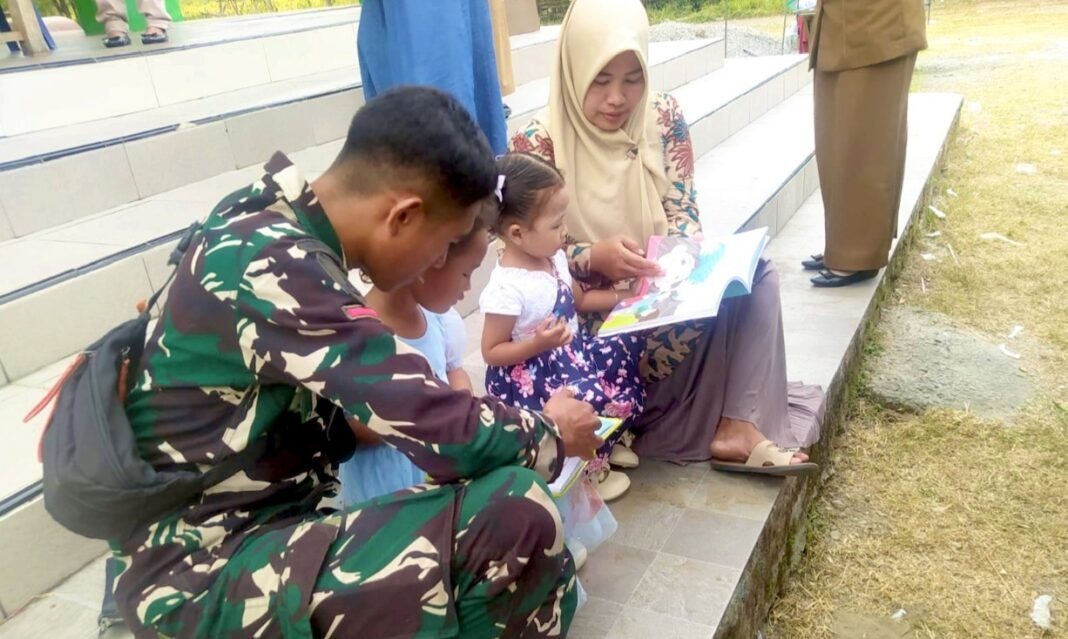Sinergi TNI dan Masyarakat Melalui Literasi Anak di Kesongo