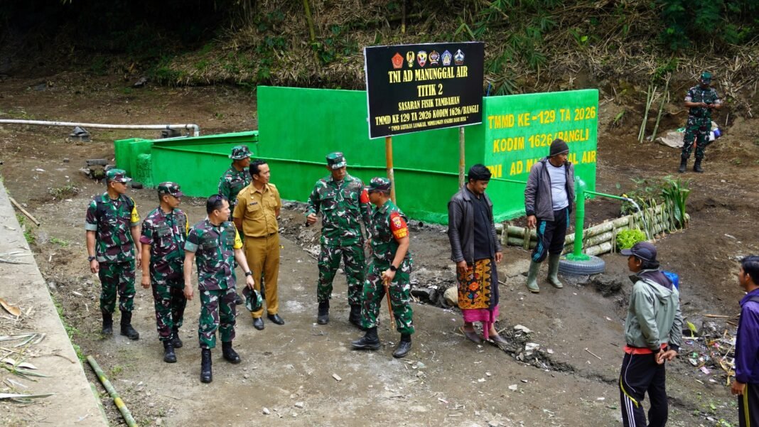 Tim Wasev Tinjau Program TNI Manunggal Air di Lokasi TMMD ke-129 Kodim 1626/Bangli