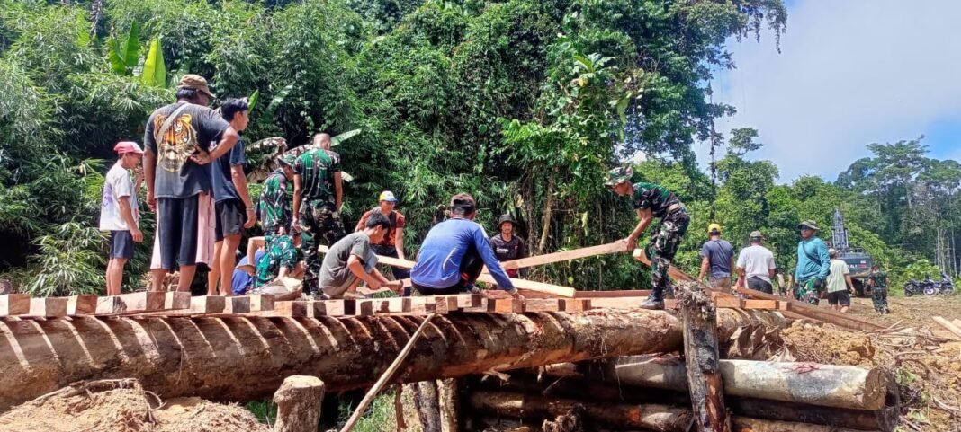 Jembatan di Dusun Pala Pintas Temberu Makin Nyata