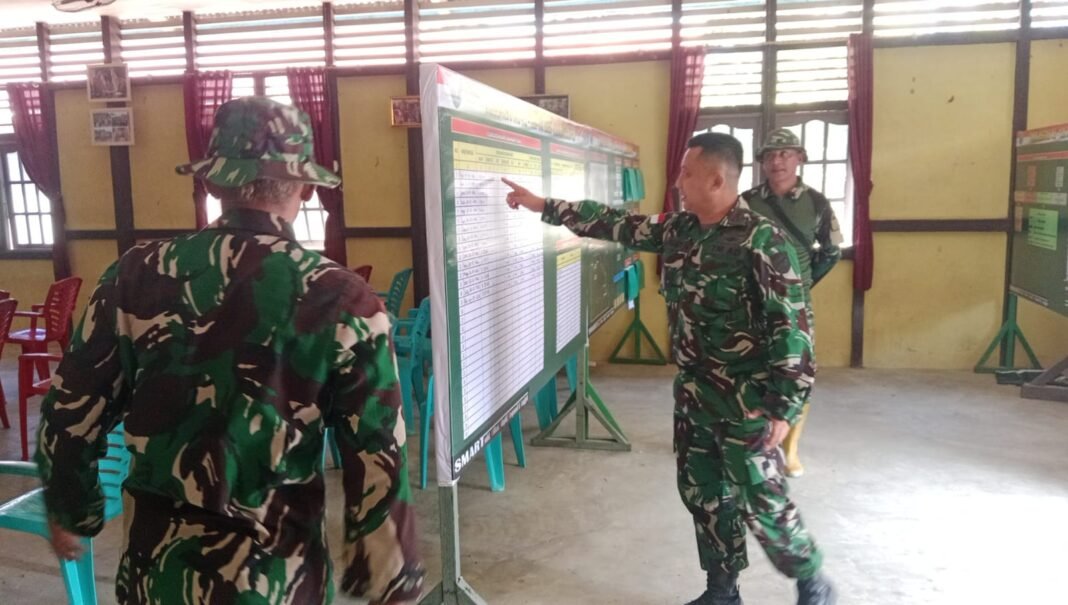 Kasiter Korem 121/Abw Lakukan Inspeksi Posko TMMD Menjelang Tim Wasev