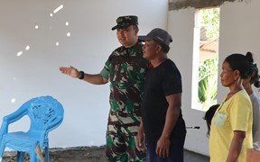 Tinjuan Proyek TMMD 129 oleh Letkol Dedy di Bhakti Kesongo