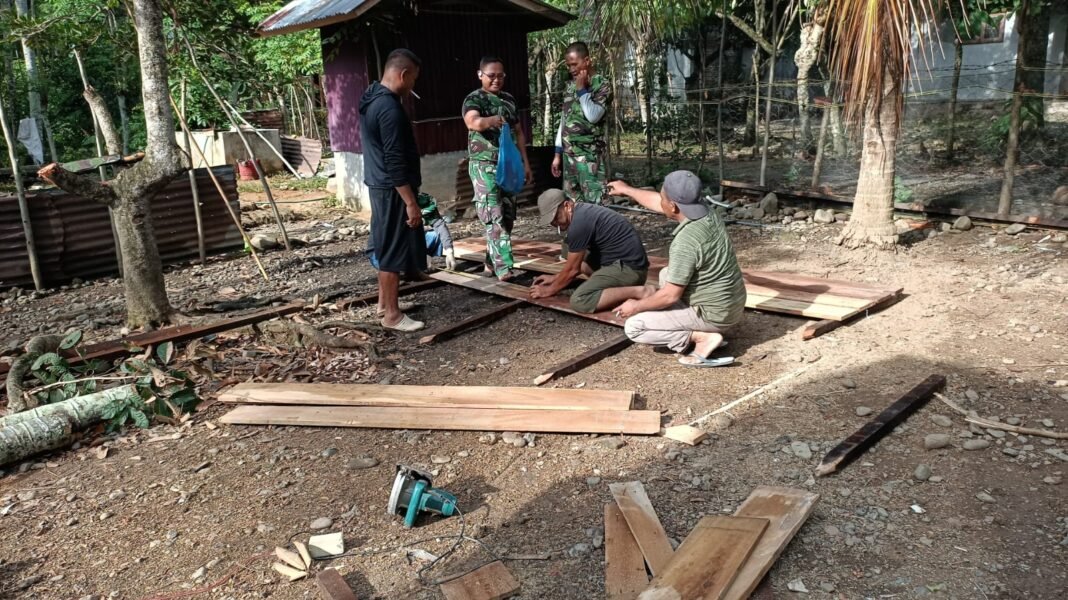 Kolam Lele Hasil Inisiatif Satgas TMMD Ke-129 Kodim 0102/Pidie untuk Pangan Keluarga