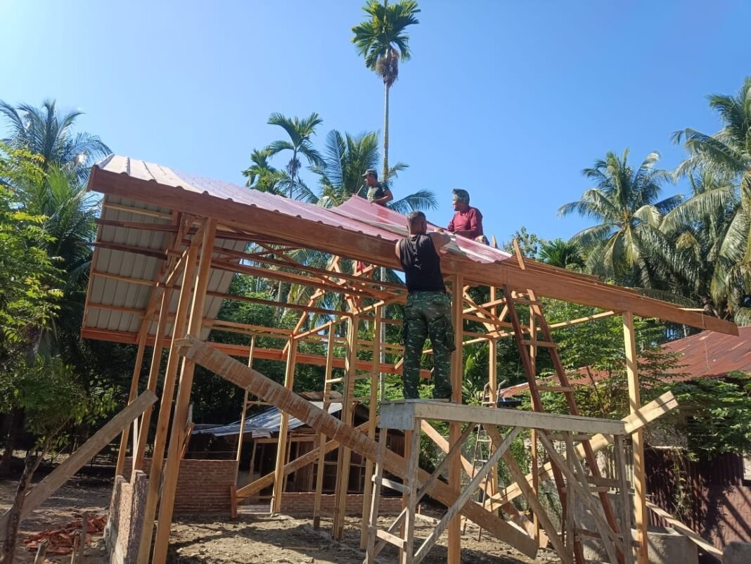 Rumah Impian Muhammad Amin Mendekati Penyelesaian Berkat TMMD Ke-129