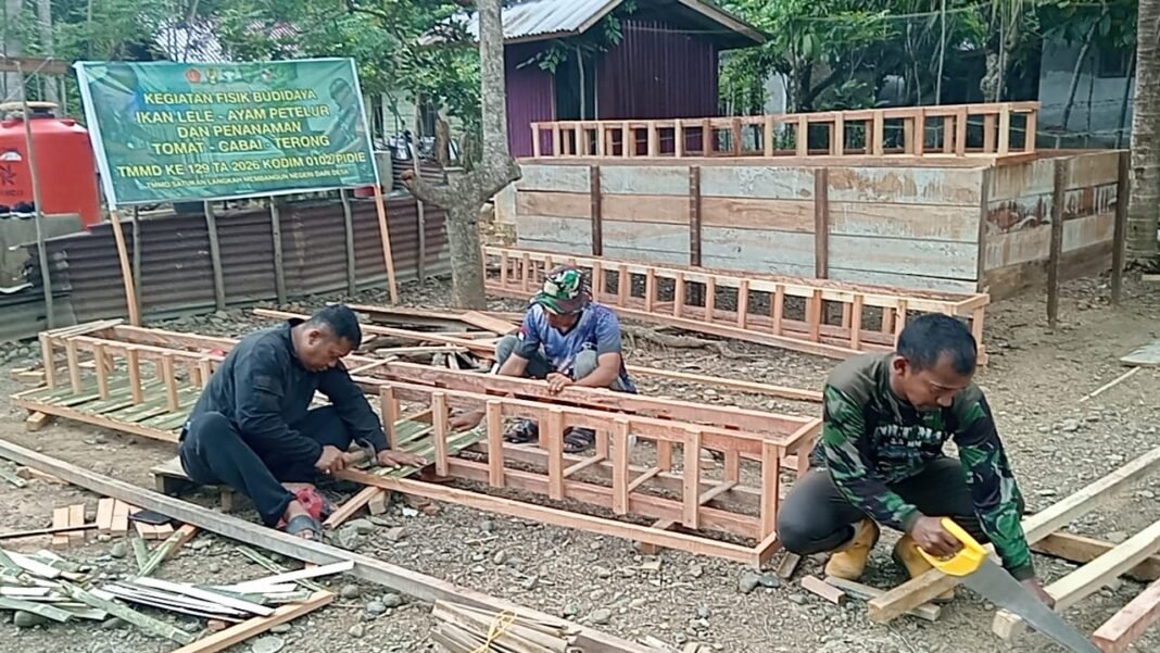 Kodim 0102/Pidie Luncurkan Program Kandang Ayam Petelur untuk Kemandirian Pangan Masyarakat