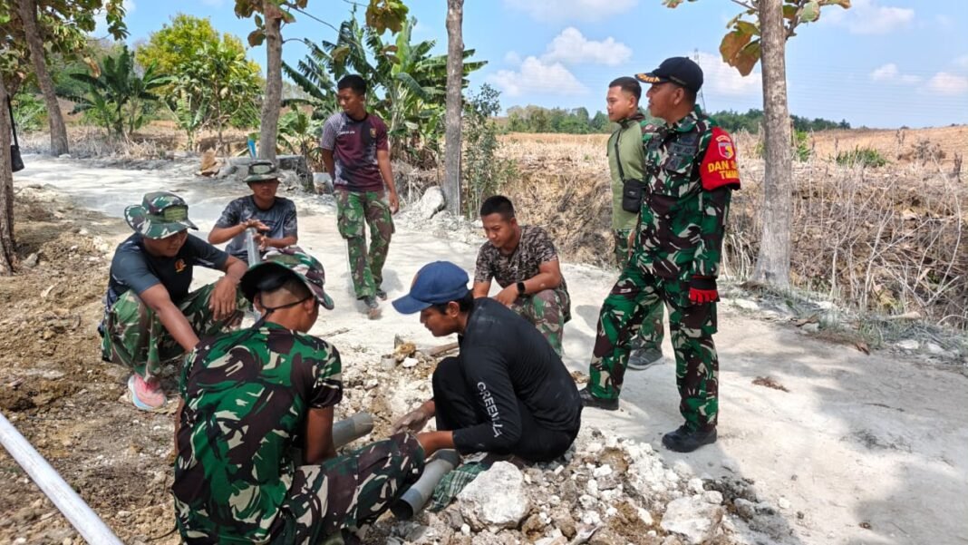 Danki Satgas TMMD ke-129 Tinjau Pembangunan Tandon Air di Dusun Bakon