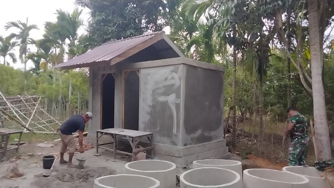 Sanitasi Layak di Pidie: Progres MCK TMMD Ke-129 Kodim 0102/Pidie Capai 65 Persen