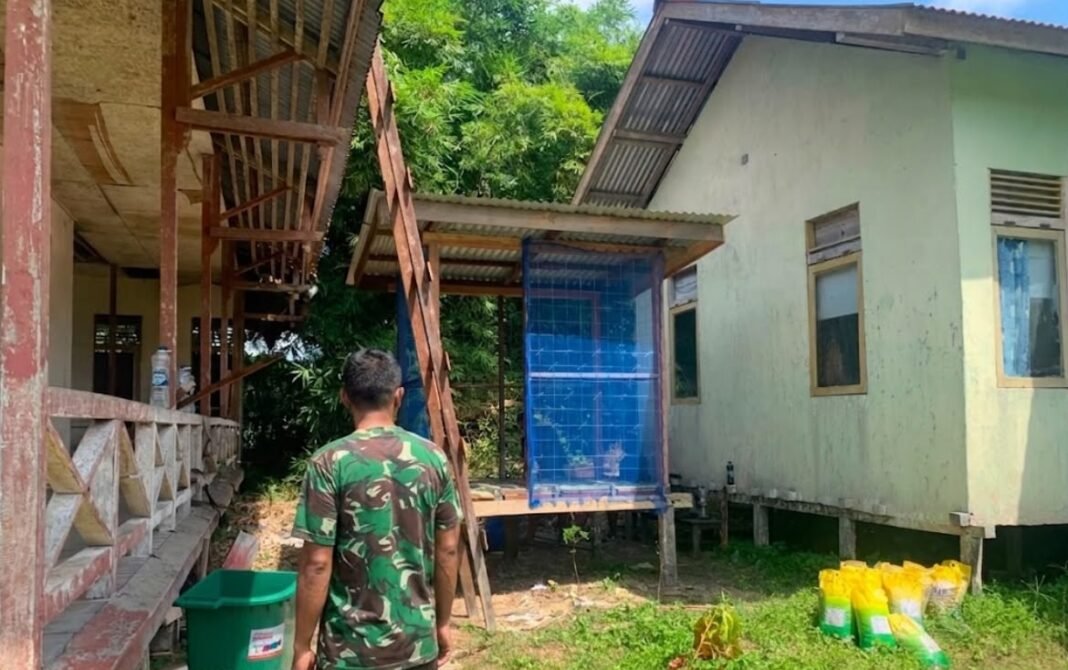 Pembangunan MCK Di Desa Belatung Dalam Program TMMD Mencapai 50 Persen